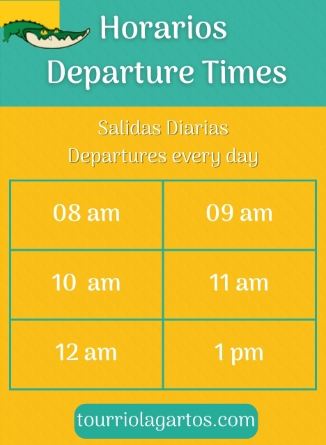 HORARIOS DE SALIDA TOUR RIO LAGARTOS 1